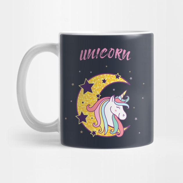 Unicorn On The Moon by JeffDesign